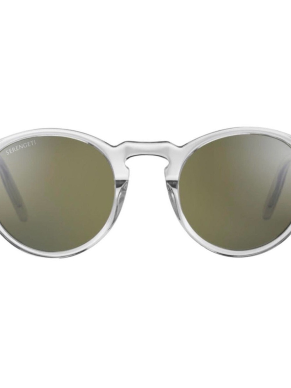 Serengeti Raffaele 8952-S Clear Frame Sunglasses with Green Lenses